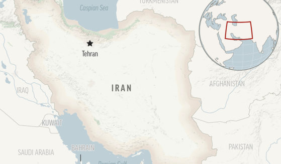 This is a locator map for Iran with its capital, Tehran.