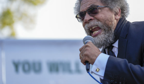 Progressive activist Cornel West speaks at a demonstration in Union Park outside the Democratic National Convention Wednesday, August 21, 2024, in Chicago.