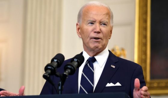 President Joe Biden delivers remarks on the release of Wall Street Journal reporter Evan Gershkovich and Paul Whelan from Russian captivity at the White House Thursday in Washington, D.C. The two, along with Alsu Kurmasheva, a dual U.S.-Russian citizen and Radio Free Europe journalist, were released in a prisoner exchange with Russia.