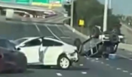 Two toddlers walked away from this car accident in Freeport, Texas, after being ejected from the Jeep Wrangler they were traveling in.