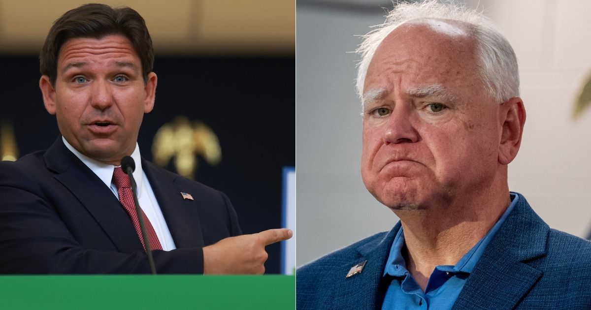 Florida Gov. Ron DeSantis spoke out against Democratic vice presidential candidate Minnesota Gov. Tim Walz, calling attention to the hypocrisy between Walz's belief in making choices in health care and mandating COVID vaccines.