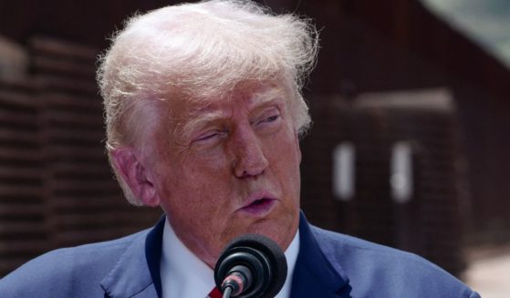 Former President Donald Trump speaks about immigration and border security near Coronado National Memorial in Montezuma Pass, Arizona, on Aug. 22.