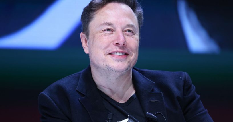 Elon Musk attends the “Exploring the New Frontiers of Innovation: Mark Read in Conversation with Elon Musk” session during the Cannes Lions International Festival Of Creativity 2024 in Cannes, France, on June 19.