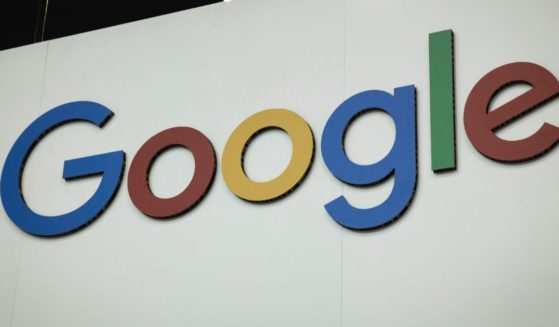 A logo sits illuminated outside the Google booth at ISE 2024 in Barcelona, Spain, on Jan. 30.