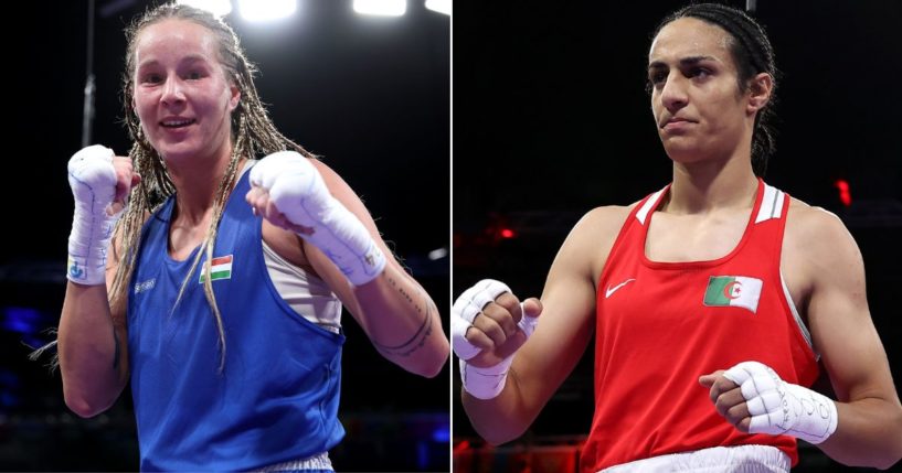 Anna Luca Hamori of Team Hungary, left, has said she's not afraid to fight controversial boxer Imane Khelif of Team Algeria, right, Saturday at the Paris Olympics.