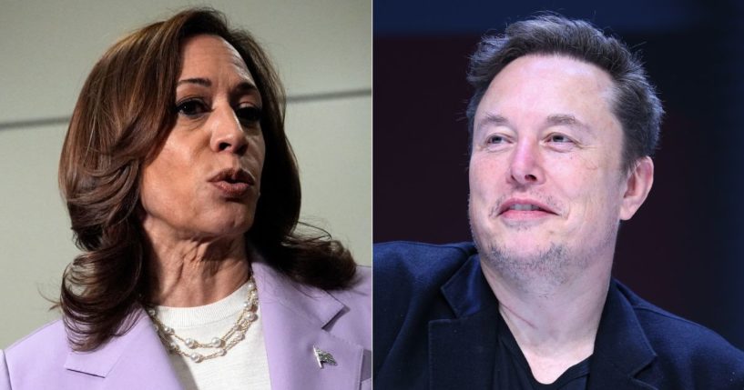 The campaign of Vice President Kamala Harris, left, attacked an interview X owner Elon Musk, right, conducted with former President Donald Trump on Aug. 12, but Musk offered to give Harris the same platform.