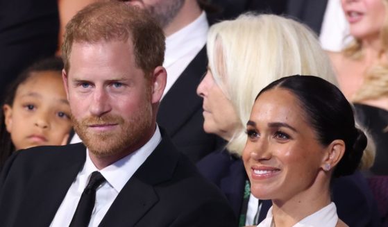 Prince Harry, left, and Meghan, Duchess of Sussex, right, attend the 2024 ESPY Awards in Hollywood, California, on July 11.