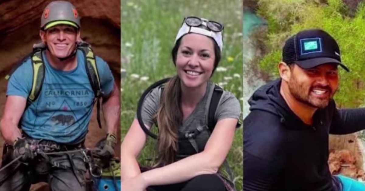 David Bell, left, Jeannine Skinner, center, and Peter On, right, died on Friday while hiking in the Seven Teacups area of California. (KSL News / YouTube screen shot)