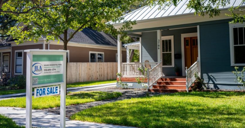 A home available for sale is pictured in Austin, Texas, on Oct. 16, 2023.