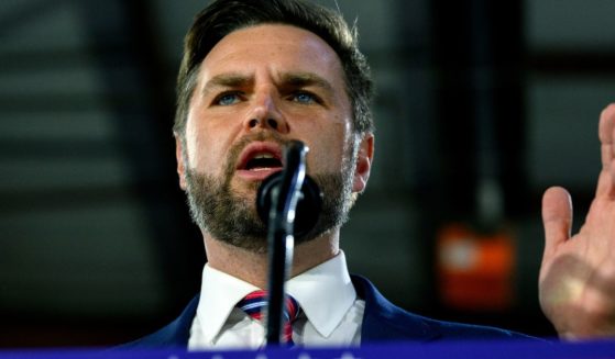 Republican vice presidential candidate J.D. Vance speaks at a rally at trucking company, Team Hardinger in Erie, Pennsylvania, on Wednesday.