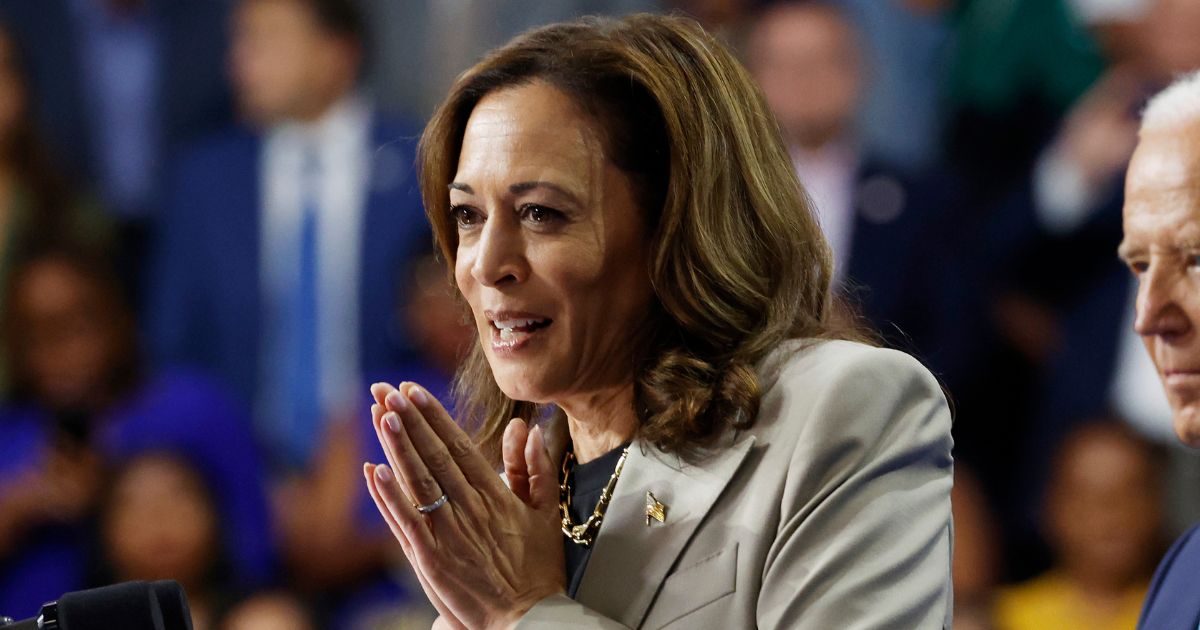 Vice President Kamala Harris gives remarks at Prince George’s Community College in Largo, Maryland, on Thursday.