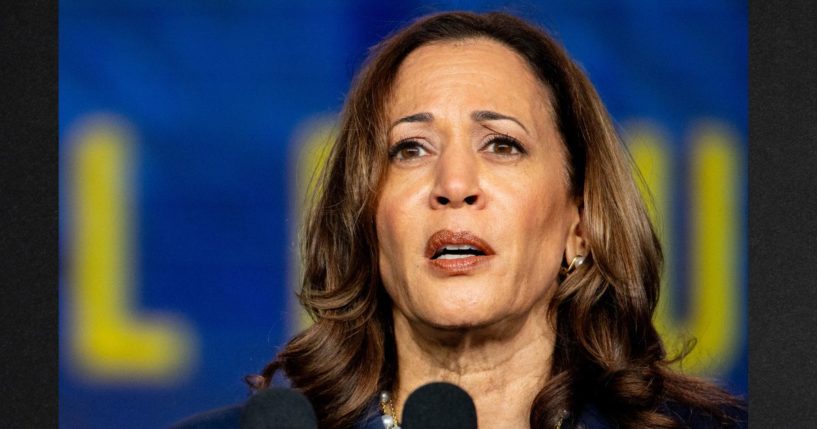 Vice President Kamala Harris is seen at a July 31 speaking engagement in Houston, Texas.