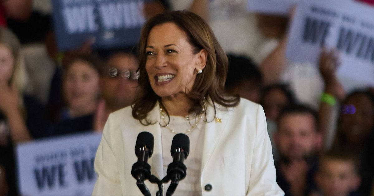 Vice President Kamala Harris speaks at a campaign rally in Detroit, Michigan, on Wednesday.