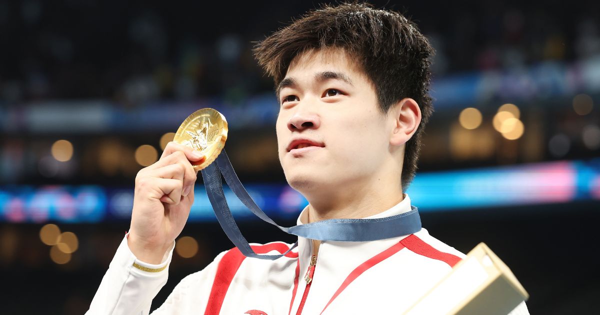 Chinese swimmer Pan Zhanle won the gold medal in the Men's 100-meter Freestyle at the Paris, Olympics, in Nanterre, France, on Wednesday.