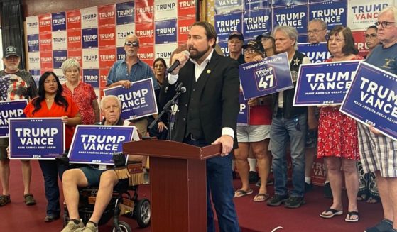 Rep. Eli Crane speaking at an event in Arizona.