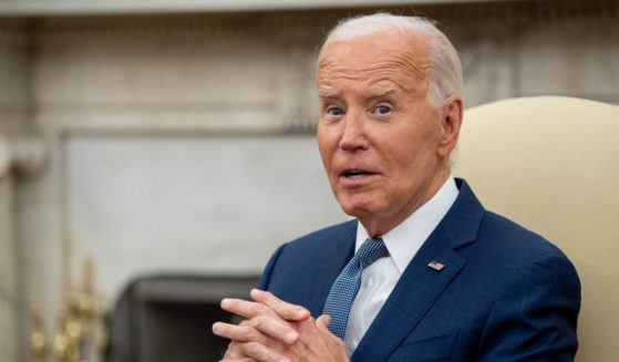 President Joe Biden speaks during a meeting with Israeli Prime Minister Benjamin Netanyahu in the Oval Office at the White House.