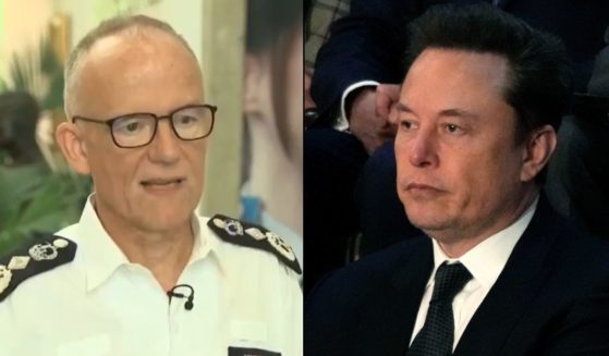 Composite photo of Elon Musk and U.K. Metropolitan Police Commissioner Sir Mark Rowley.