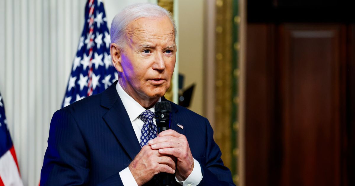 U.S. President Joe Biden speaks to participants of the White House Creator Economy Conference in the Indian Treaty Room in the Eisenhower Executive Office Building on August 14, 2024 in Washington, DC. Biden dropped by the conference to speak about the rise in digital creators and the ways they get their message out.