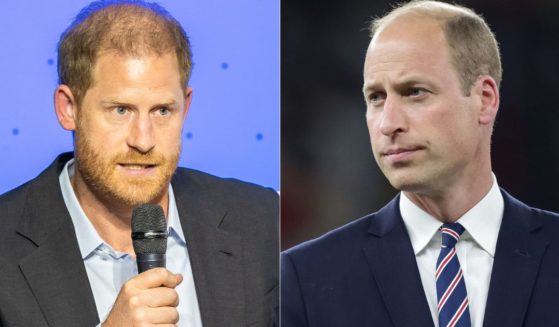 Prince Harry, left, and Prince William, right, attended a funeral for Lord Robert Fellowes, but neither one spoke to the other.