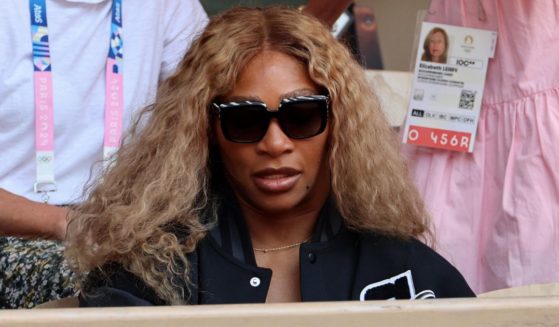 Serena Williams attends the Men's Singles Gold medal match at the Paris Olympics in Paris, France, on Sunday.