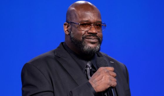 Shaquile O'Neal speaks onstage during Warner Bros. Discovery Upfront 2024 in New York City on May 15.