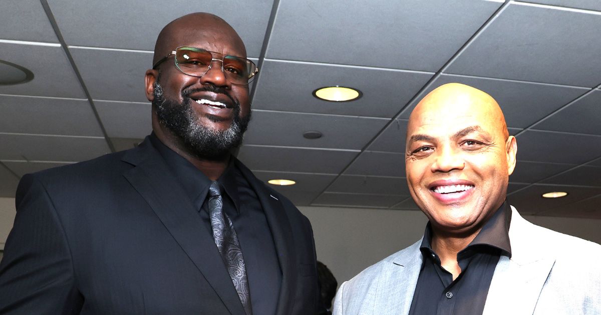 Shaquille O'Neal and Charles Barkley attend the Warner Bros. Discovery Upfront 2024 on May 15, 2024 in New York City.