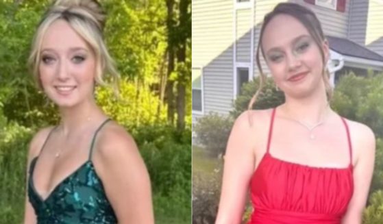 Hailey, left, and Shelby Trumble, right, were killed in a car crash in Cayuga County, New York, on Aug. 1.