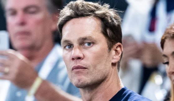 Tom Brady is seen during the Artistic Gymnastics Women's Balance Beam Final at the Olympics in Paris, France, on Aug. 5.