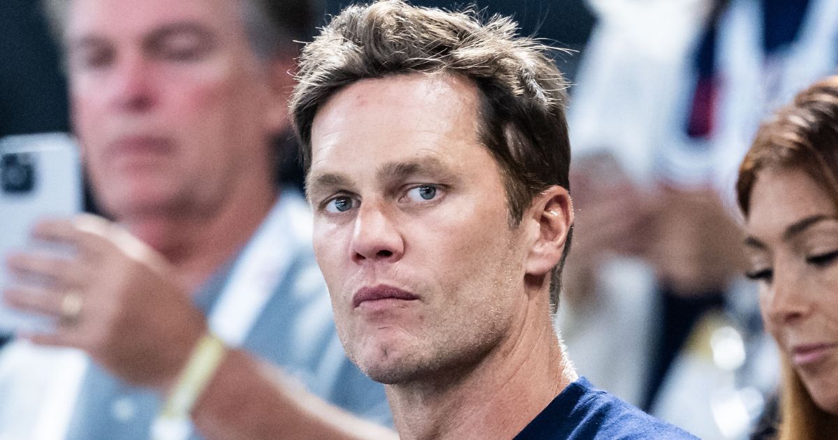 Tom Brady is seen during the Artistic Gymnastics Women's Balance Beam Final at the Olympics in Paris, France, on Aug. 5.