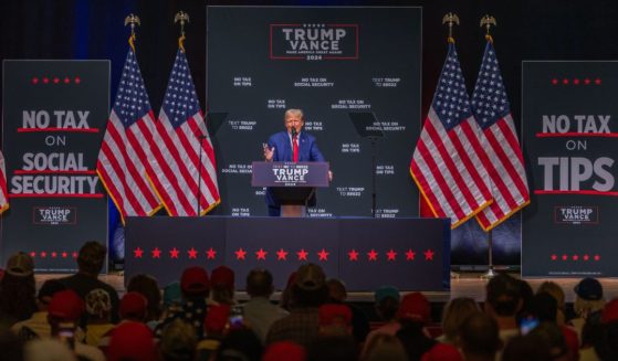 President Donald Trump speaks during a campaign rally in Asheville, North Carolina, on Wednesday.