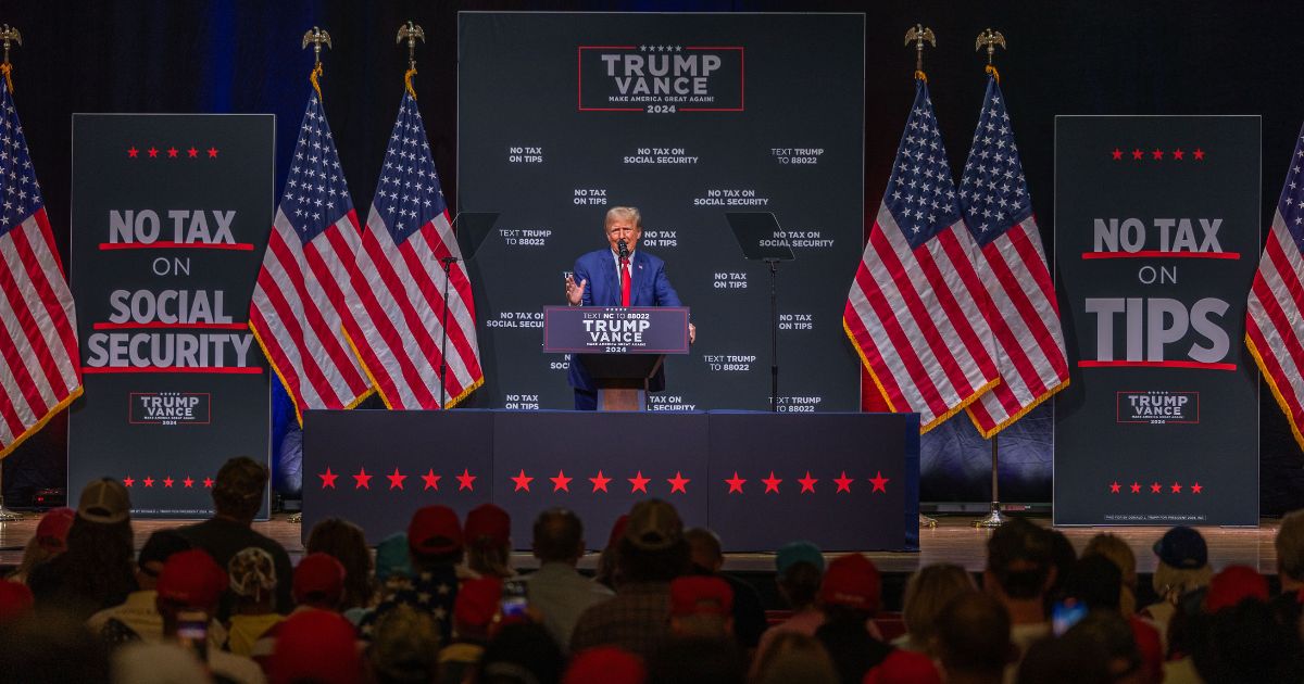 President Donald Trump speaks during a campaign rally in Asheville, North Carolina, on Wednesday.