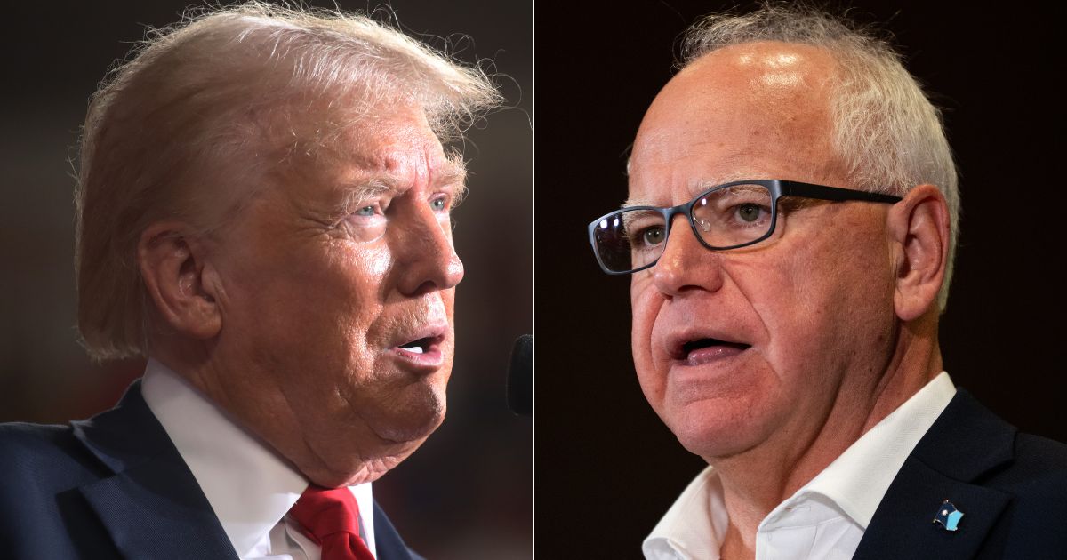 After Vice President Kamala Harris selected Minnesota Gov. Tim Walz, right, as her running mate, the campaign for former President Donald Trump, left, responded by using Walz's own words against him.