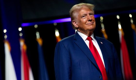 Republican presidential nominee, former U.S. President Donald Trump smiles at the crowd during the National Guard Association of the United States' 146th General Conference & Exhibition at Huntington Place Convention Center on August 26, 2024 in Detroit, Michigan. Michigan's importance to the Trump re-election campaign has become front and center as he marks his eighth visit to the state this year, including an additional event in Eaton County on August 29th.