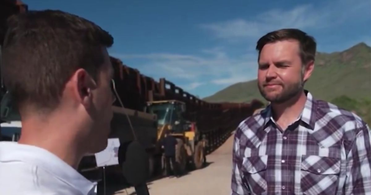 On Thursday, Republican vice presidential candidate Sen. J.D. Vance, right, took on a CNN reporter Steve Contorno, left, that attempted to race-bait him with a question about Vance's own children.