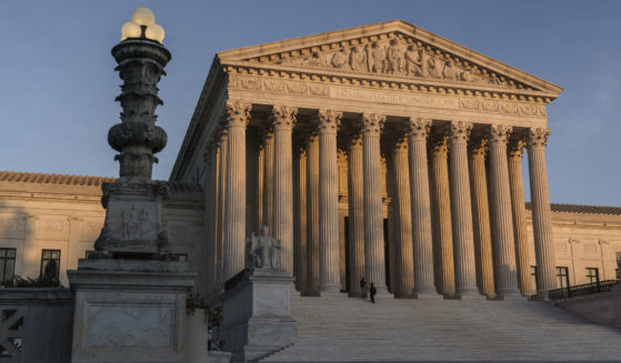 The Supreme Court is seen at sundown in Washington, November 6, 2020.