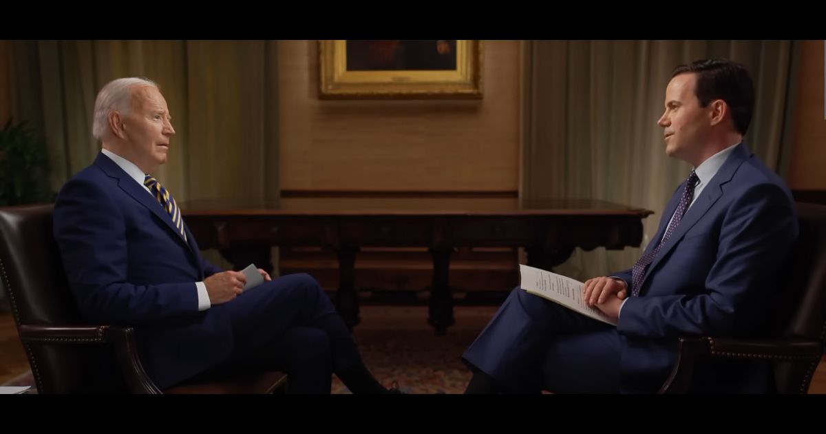 This YouTube screen shot shows a scene from an interview President Joe Biden gave with CBS News, in a video published Aug. 11.