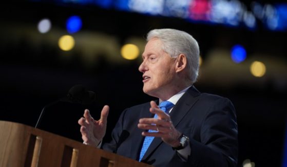 Former U.S. President Bill Clinton speaks on stage during the third day of the Democratic National Convention at the United Center on August 21, 2024 in Chicago, Illinois.