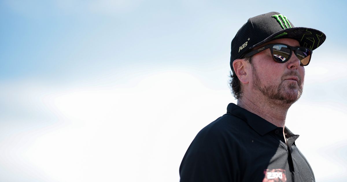 Retired NASCAR driver and advisor to 23XI Racing, Kurt Busch looks on prior to the NASCAR Cup Series Ally 400 at Nashville Superspeedway on June 30, 2024 in Lebanon, Tennessee.