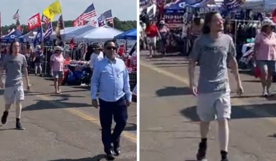 These TikTok screen shots show security footage from a vendor who spotted Thomas Matthew Crooks on July 13. Crooks would go on to attempt to assassinate former President Donald Trump the same day in Butler, Pennsylvania.