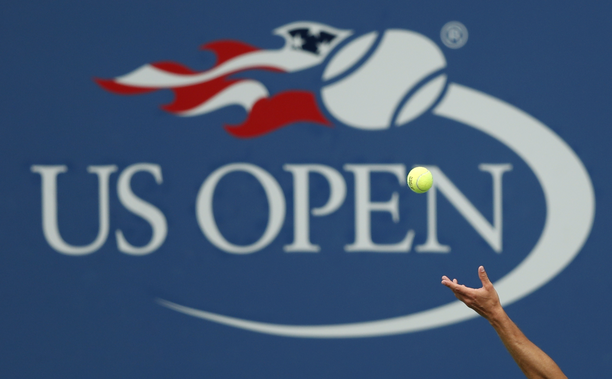 Philipp Kohlschreiber, of Germany, serves to John Millman, of Australia, during the third round of the U.S. Open tennis tournament in New York, September 2, 2017. The 2024 U.S. Open begins Monday, Aug. 26th.