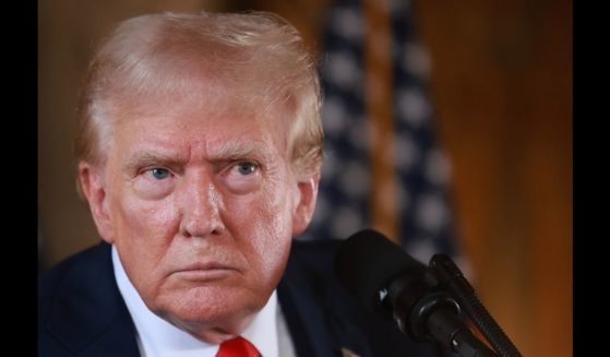 Republican presidential candidate former President Donald Trump speaks during a press conference at his Mar-a-Lago estate on August 8, 2024, in Palm Beach, Florida.