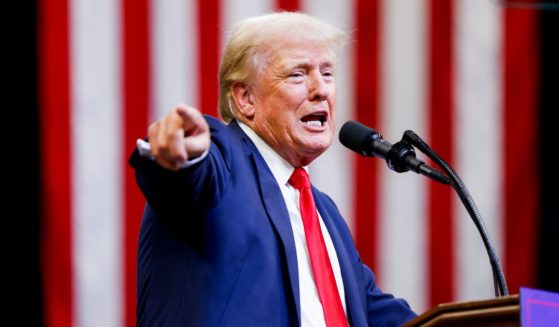 Republican presidential nominee, former U.S. President Donald Trump speaks at a rally at the Brick Breeden Fieldhouse at Montana State University on August 9, 2024 in Bozeman, Montana.