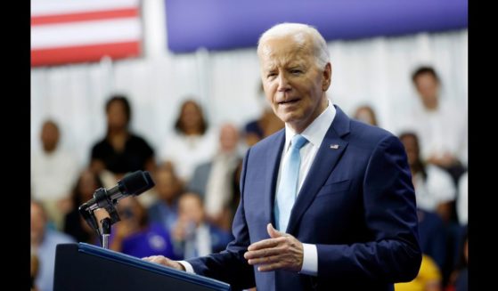 U.S. President Joe Biden gives remarks at Prince George’s Community College on August 15, 2024 in Largo, Maryland. Biden and U.S. Vice President Kamala Harris held the event to talk about their administration's efforts to lower drug costs.