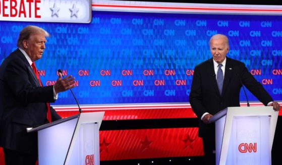 U.S. President Joe Biden and Republican presidential candidate, former U.S. President Donald Trump participate in the CNN Presidential Debate at the CNN Studios on June 27, 2024 in Atlanta, Georgia.