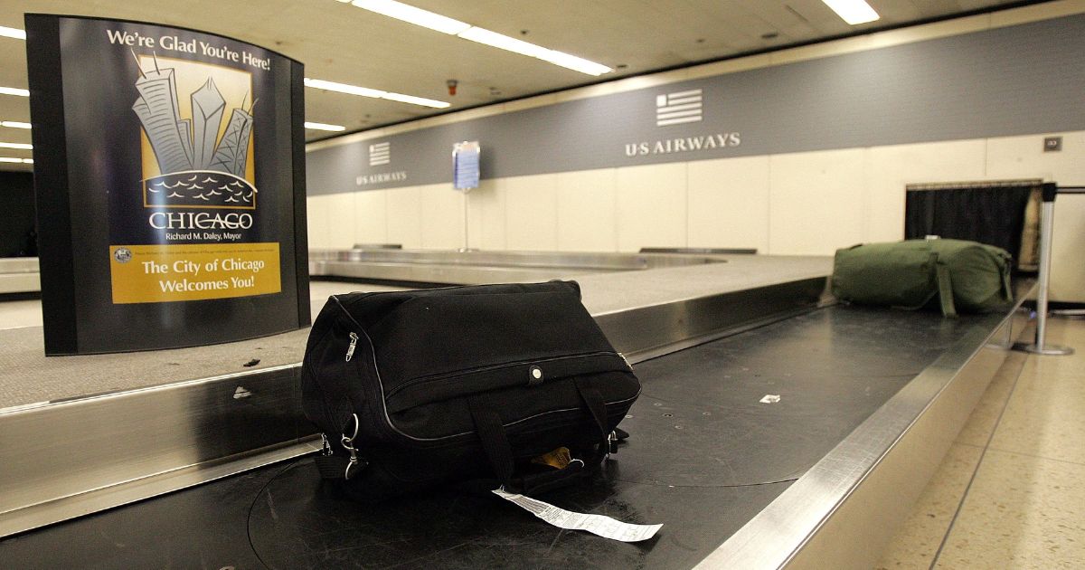 Yet-to-be-claimed luggage is seen at the US Airways baggage claim area February 21, 2006 at O'Hare International Airport in Chicago, Illinois.