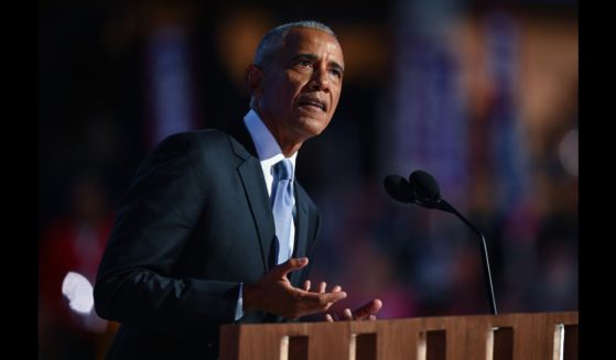 Former U.S. President Barack Obama speaks on stage during the second day of the Democratic National Convention at the United Center on August 20, 2024 in Chicago, Illinois.