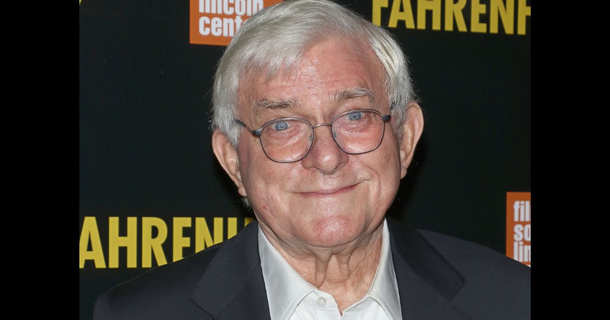 Media personality Phil Donahue attends the "Fahrenheit 11/9" New York premiere at Alice Tully Hall, Lincoln Center on September 13, 2018 in New York City.