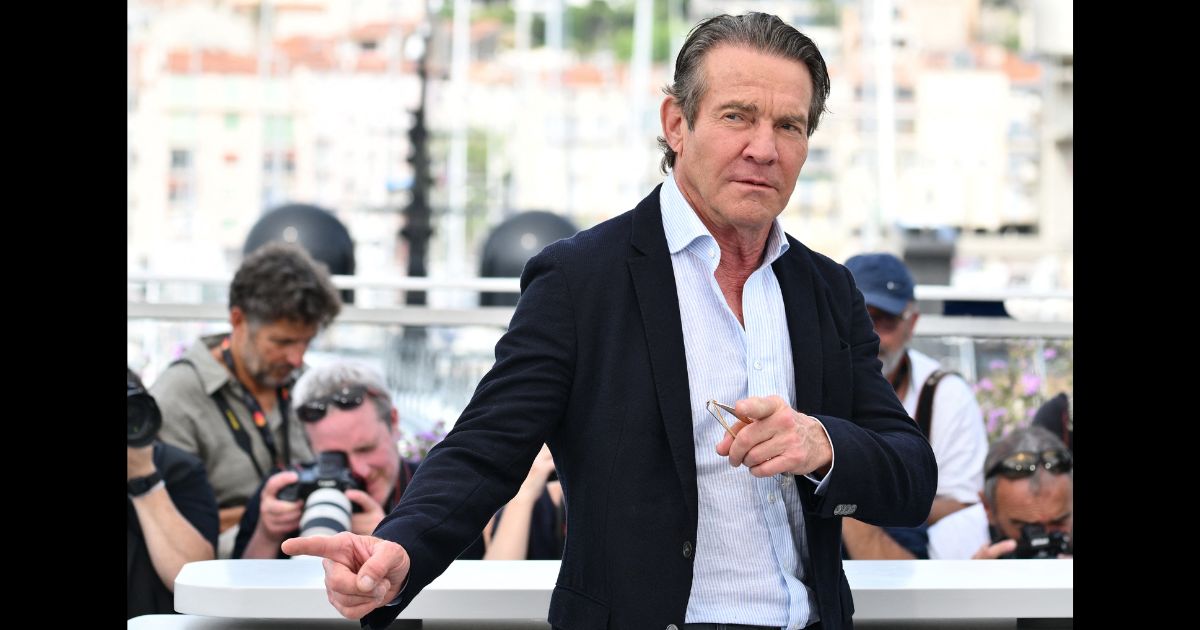 US actor Dennis Quaid poses during a photocall for the film "The Substance" at the 77th edition of the Cannes Film Festival in Cannes, southern France, on May 20, 2024.