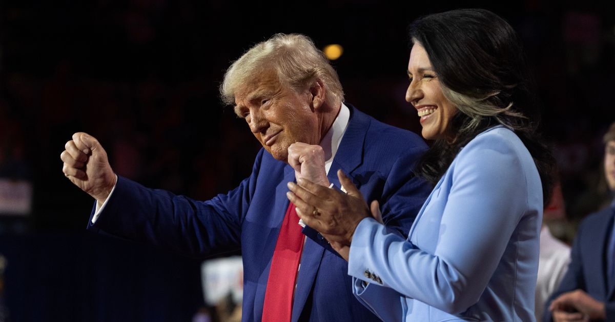 Republican presidential nominee, former U.S. President Donald Trump holds a town hall campaign event with former U.S. Rep. Tulsi Gabbard on Aug. 29 in La Crosse, Wisconsin.