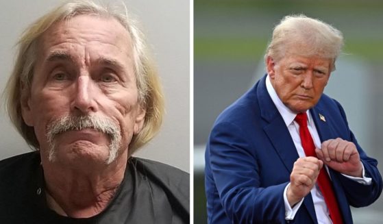 (L) This Facebook screen shot shows Robert Syvrud, who was arrested for a variety of charges in Arizona, including alleged threats made against former President Donald Trump. (R) Former US President and Republican presidential candidate Donald Trump gestures during a campaign rally at the North Carolina Aviation Museum & Hall of Fame in Asheboro, North Carolina, August 21, 2024.